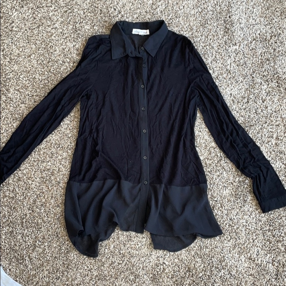 Black button down
